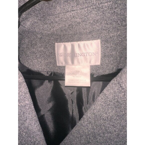 NWOT Worthington Grey Cashmere blend midi length winter coat size 2XL - Picture 8 of 16